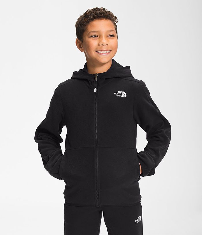 The North Face Boys Jacket Youth Glacier Full Zip Hoodie 036SICWKF - Black